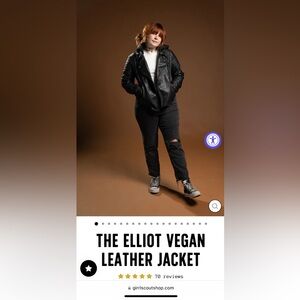Girrlscout Vegan Leather jacket- new with tags- medium. Sold out